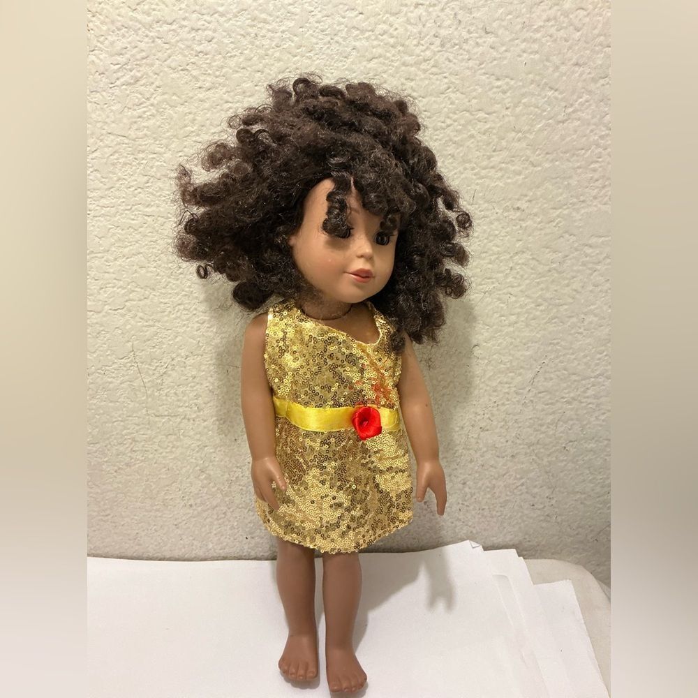 Adora  brown doll with curl hair 18”